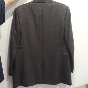 Hickey Freeman wool plaid dress coat